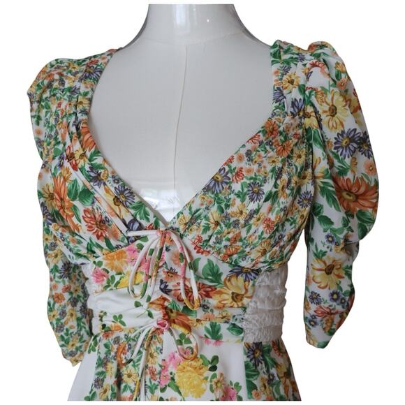 For Love and Lemons Rosalyn Mini Dress in Green Size S - Picture 6 of 16